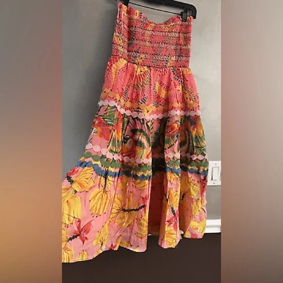 Farm Rio Mixed Pink Prints Maxi Skirt In Multi |colors - Picture 2 of 4